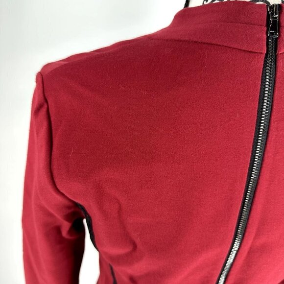 NWT Kobi Halperin Red Long Sleeve Stretch Dress Size 6 - Picture 9 of 16